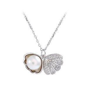 Sterling Silver Shell 🐚 & Fresh water pearl Necklace